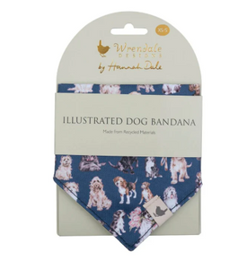 Wrendale Illustrated Dog Bandana - XS/S