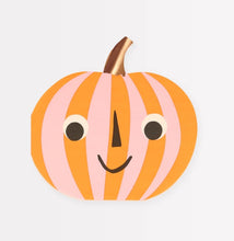 Load image into Gallery viewer, Meri Meri Pink &amp; Orange Stripy Pumpkin Napkins