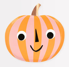 Load image into Gallery viewer, Meri Meri Pink &amp; Orange Stripy Pumpkin Plates