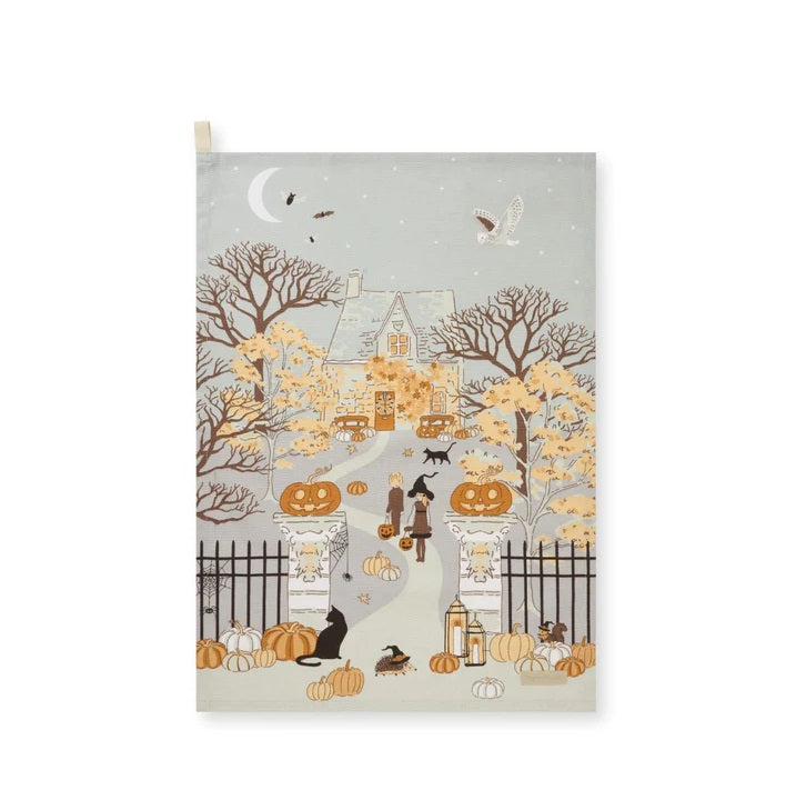 Sophie Allport Trick or Treat Scene Tea Towel