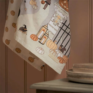 Sophie Allport Trick or Treat Scene Tea Towel