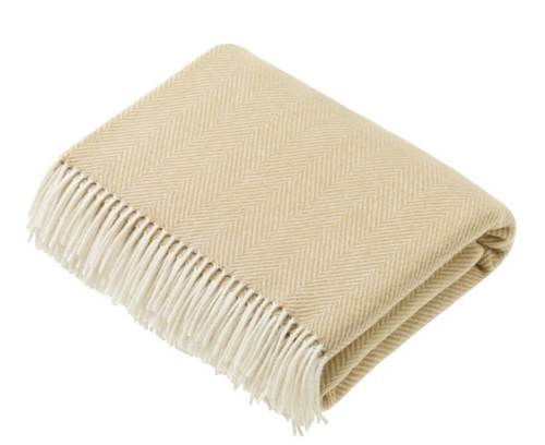 Bronte Moon Lambswool Throw - Natural